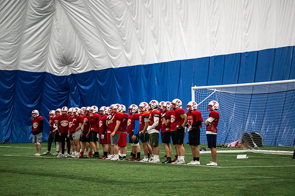 Centennial Football in M Health Fairview Dome at NSC