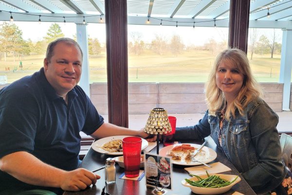 couple dining at restaurant